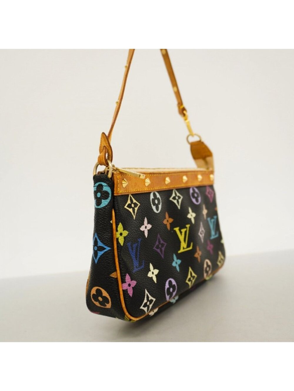 Louis Vuitton Pouch Monogram Multicolor Pochette Noir - Picture 2 of 10